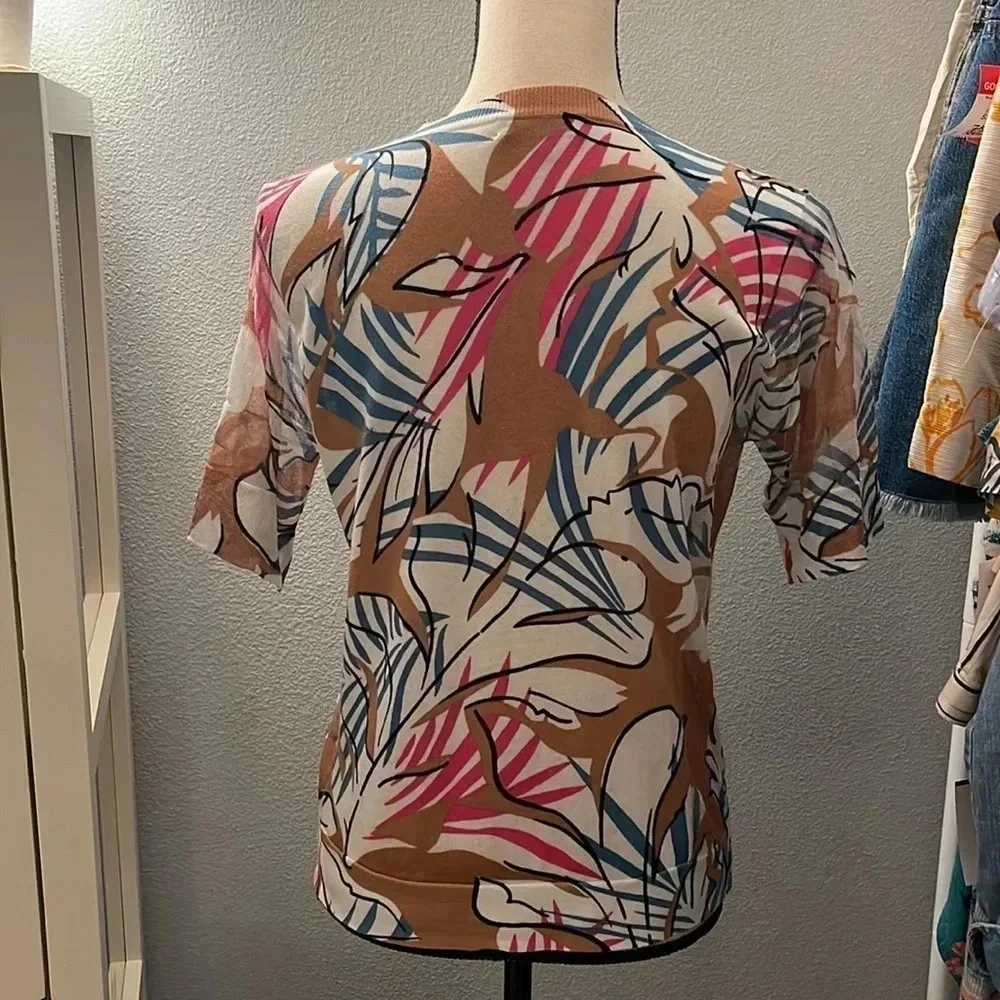 J. Crew Brown Leaf Top